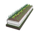 Усиленная грядка оцинкованная 0.5х2м (высота 30см)